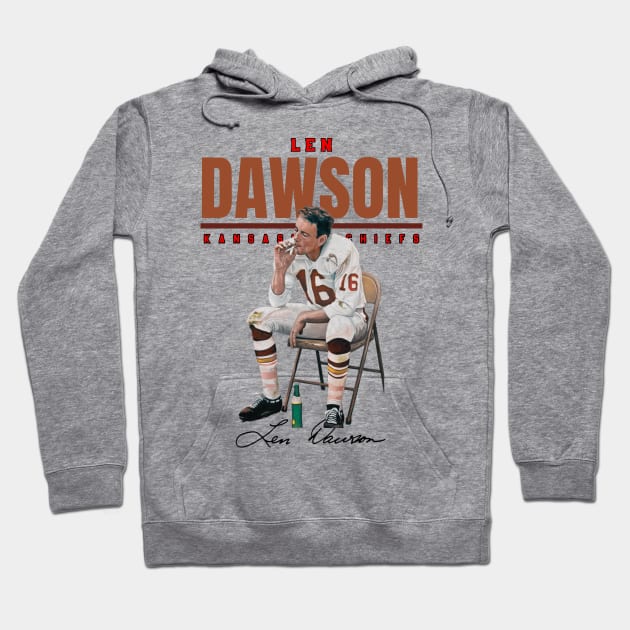 Len Dawson Aesthetic Tribute 〶 Hoodie by Terahertz'Cloth